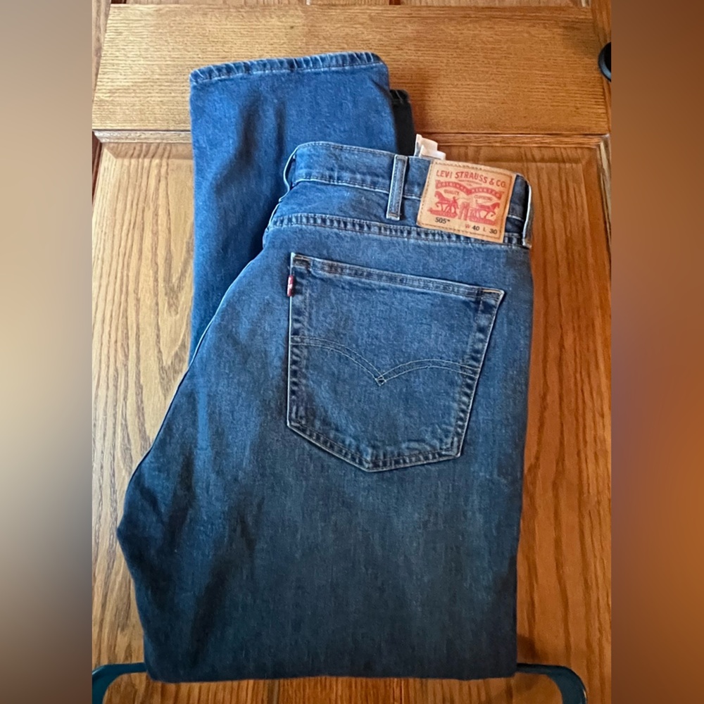 Levi’s Jeans 501 Size 40 X 30 Blue Denim Pockets Zipper